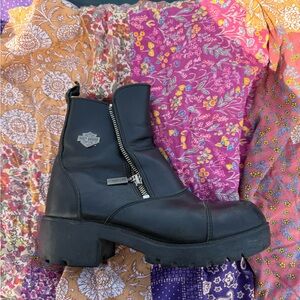 Women’s Harley-Davidson Black Leather Moto Boots